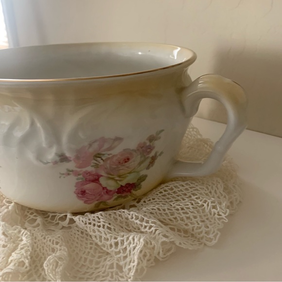 Antique Chamber Pot or Flower Pot or Vessel Made in Staffordshire England - Picture 4 of 9